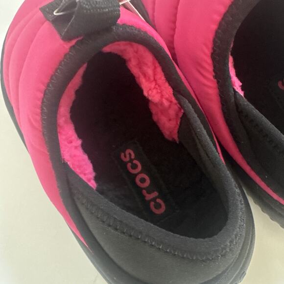NEW Crocs Classic Puff Moc Slip Moccasin Dragon Fruit Kids Youth Girls 13 CHILD - Picture 4 of 9